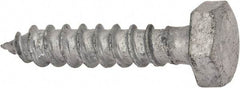 Value Collection - 1/4" Screw, 1-1/4" Length Under Head, Steel, Hex Head Lag Screw - Hot Dipped Galvanized, AISI 1006, ASME B18.2.1 Fastner, Grade 1006-1022 - Industrial Tool & Supply