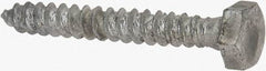 Value Collection - 1/4" Screw, 2" Length Under Head, Steel, Hex Head Lag Screw - Hot Dipped Galvanized, AISI 1006, ASME B18.2.1 Fastner, Grade 1006-1022 - Industrial Tool & Supply