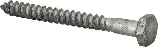 Value Collection - 1/4" Screw, 2-1/2" Length Under Head, Steel, Hex Head Lag Screw - Hot Dipped Galvanized, AISI 1006, ASME B18.2.1 Fastner, Grade 1006-1022 - Industrial Tool & Supply