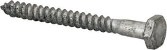 Value Collection - 1/4" Screw, 2-1/2" Length Under Head, Steel, Hex Head Lag Screw - Hot Dipped Galvanized, AISI 1006, ASME B18.2.1 Fastner, Grade 1006-1022 - Industrial Tool & Supply