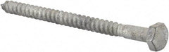 Value Collection - 1/4" Screw, 3-1/2" Length Under Head, Steel, Hex Head Lag Screw - Hot Dipped Galvanized, AISI 1006, ASME B18.2.1 Fastner, Grade 1006-1022 - Industrial Tool & Supply