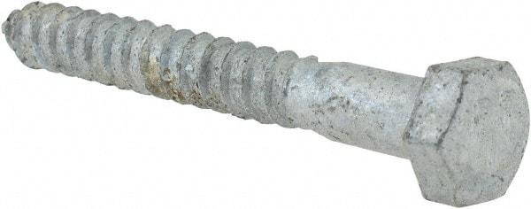 Value Collection - 5/16" Screw, 2-1/2" Length Under Head, Steel, Hex Head Lag Screw - Hot Dipped Galvanized, AISI 1006, ASME B18.2.1 Fastner, Grade 1006-1022 - Industrial Tool & Supply