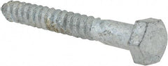 Value Collection - 5/16" Screw, 2-1/2" Length Under Head, Steel, Hex Head Lag Screw - Hot Dipped Galvanized, AISI 1006, ASME B18.2.1 Fastner, Grade 1006-1022 - Industrial Tool & Supply