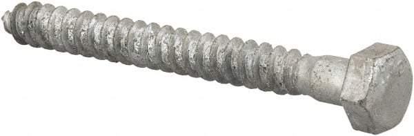 Value Collection - 5/16" Screw, 3" Length Under Head, Steel, Hex Head Lag Screw - Hot Dipped Galvanized, AISI 1006, ASME B18.2.1 Fastner, Grade 1006-1022 - Industrial Tool & Supply