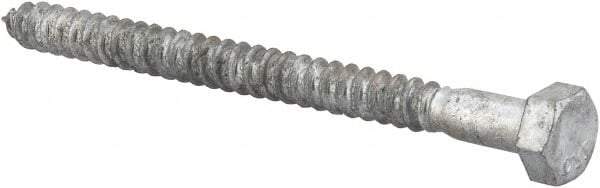 Value Collection - 5/16" Screw, 4" Length Under Head, Steel, Hex Head Lag Screw - Hot Dipped Galvanized, AISI 1006, ASME B18.2.1 Fastner, Grade 1006-1022 - Industrial Tool & Supply