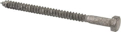 Value Collection - 5/16" Screw, 4-1/2" Length Under Head, Steel, Hex Head Lag Screw - Hot Dipped Galvanized, AISI 1006, ASME B18.2.1 Fastner, Grade 1006-1022 - Industrial Tool & Supply