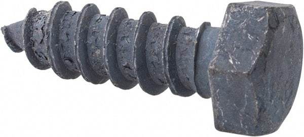 Value Collection - 3/8" Screw, 1-1/4" Length Under Head, Steel, Hex Head Lag Screw - Hot Dipped Galvanized, AISI 1006, ASME B18.2.1 Fastner, Grade 1006-1022 - Industrial Tool & Supply