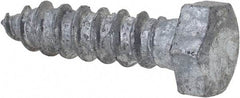 Value Collection - 3/8" Screw, 1-1/2" Length Under Head, Steel, Hex Head Lag Screw - Hot Dipped Galvanized, AISI 1006, ASME B18.2.1 Fastner, Grade 1006-1022 - Industrial Tool & Supply