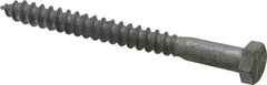 Value Collection - 3/8" Screw, 4" Length Under Head, Steel, Hex Head Lag Screw - Hot Dipped Galvanized, AISI 1006, ASME B18.2.1 Fastner, Grade 1006-1022 - Industrial Tool & Supply