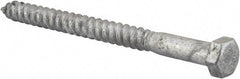 Value Collection - 3/8" Screw, 4-1/2" Length Under Head, Steel, Hex Head Lag Screw - Hot Dipped Galvanized, AISI 1006, ASME B18.2.1 Fastner, Grade 1006-1022 - Industrial Tool & Supply