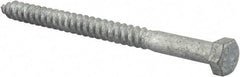 Value Collection - 3/8" Screw, 5" Length Under Head, Steel, Hex Head Lag Screw - Hot Dipped Galvanized, AISI 1006, ASME B18.2.1 Fastner, Grade 1006-1022 - Industrial Tool & Supply