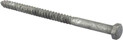 Value Collection - 3/8" Screw, 6" Length Under Head, Steel, Hex Head Lag Screw - Hot Dipped Galvanized, AISI 1006, ASME B18.2.1 Fastner, Grade 1006-1022 - Industrial Tool & Supply