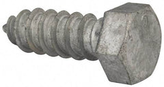 Value Collection - 1/2" Screw, 1-1/2" Length Under Head, Steel, Hex Head Lag Screw - Hot Dipped Galvanized, AISI 1006, ASME B18.2.1 Fastner, Grade 1006-1022 - Industrial Tool & Supply