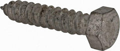 Value Collection - 1/2" Screw, 2-1/2" Length Under Head, Steel, Hex Head Lag Screw - Hot Dipped Galvanized, AISI 1006, ASME B18.2.1 Fastner, Grade 1006-1022 - Industrial Tool & Supply