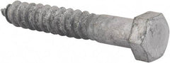 Value Collection - 1/2" Screw, 3" Length Under Head, Steel, Hex Head Lag Screw - Hot Dipped Galvanized, AISI 1006, ASME B18.2.1 Fastner, Grade 1006-1022 - Industrial Tool & Supply
