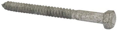 Value Collection - 1/2" Screw, 6" Length Under Head, Steel, Hex Head Lag Screw - Hot Dipped Galvanized, AISI 1006, ASME B18.2.1 Fastner, Grade 1006-1022 - Industrial Tool & Supply
