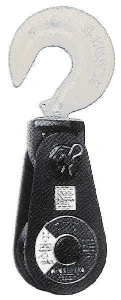 Value Collection - 4, 400 Lbs. Load Limit, Side Release Snatch Block - Single Sheave, 3 Inch Outside Diameter, Wire Rope, 5/16 Inch, 3/8 Inch Diameters, Steel, Painted Finish - Industrial Tool & Supply