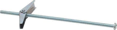 Value Collection - 1/8" Screw, 1/8" Diam, 4" Long, Toggle Bolt Drywall & Hollow Wall Anchor - 1/8" Drill, Zinc Plated, Steel, Use in Concrete, & Masonry, Hollow Tile, Plaster & Wallboard - Industrial Tool & Supply