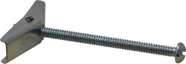 Value Collection - 3/16" Screw, 3/16" Diam, 3" Long, Toggle Bolt Drywall & Hollow Wall Anchor - 3/16" Drill, Zinc Plated, Steel, Use in Concrete, & Masonry, Hollow Tile, Plaster & Wallboard - Industrial Tool & Supply