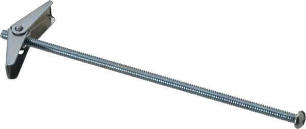 Value Collection - 3/16" Screw, 3/16" Diam, 6" Long, Toggle Bolt Drywall & Hollow Wall Anchor - 3/16" Drill, Zinc Plated, Steel, Use in Concrete, & Masonry, Hollow Tile, Plaster & Wallboard - Industrial Tool & Supply