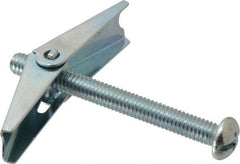 Value Collection - 5/16" Screw, 5/16" Diam, 3" Long, Toggle Bolt Drywall & Hollow Wall Anchor - 5/16" Drill, Zinc Plated, Steel, Use in Concrete, & Masonry, Hollow Tile, Plaster & Wallboard - Industrial Tool & Supply