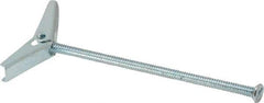 Value Collection - 1/8" Screw, 1/8" Diam, 3" Long, Toggle Bolt Drywall & Hollow Wall Anchor - 1/8" Drill, Zinc Plated, Steel, Use in Concrete, & Masonry, Hollow Tile, Plaster & Wallboard - Industrial Tool & Supply