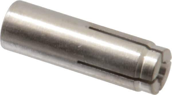 Value Collection - 3/8" Diam, 3/8" Drill, 1-9/16" OAL, 2" Min Embedment Drop-In Concrete Anchor - 303 Stainless Steel, Zinc-Plated Finish, 5/8" Thread Length - Industrial Tool & Supply