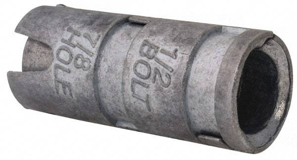 Value Collection - 1/2" Diam, 7/8" Drill, 2-1/16" OAL, Single Expansion Concrete Anchor - Alloy Steel - Industrial Tool & Supply