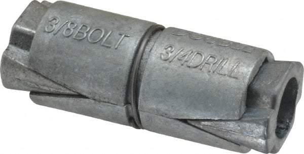 Value Collection - 3/8" Diam, 3/4" Drill, 1-1/2" OAL, Double Expansion Concrete Anchor - Zinc - Industrial Tool & Supply