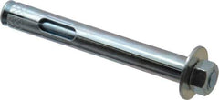 Value Collection - 1/2" Diam, 1/2" Drill, 4" OAL, 2-1/2" Min Embedment Sleeve Concrete Anchor - Steel, Zinc-Plated Finish, Hex Nut Head - Industrial Tool & Supply