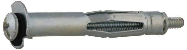Value Collection - #6 to 32 Screw, 1/8" Diam, 3/4" Long, 1/8 to 1/4" Thick, Sleeve Drywall & Hollow Wall Anchor - 1/8" Drill, Zinc Plated, Steel, Use in Drywall - Industrial Tool & Supply
