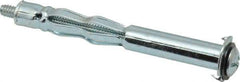 Value Collection - #10 to 24 Screw, 3/16" Diam, 2-1/8" Long, 1-1/4 to 1-3/4" Thick, Sleeve Drywall & Hollow Wall Anchor - 3/16" Drill, Zinc Plated, Steel, Use in Drywall - Industrial Tool & Supply