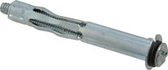 Value Collection - 1/4 - 20" Screw, 1/4" Diam, 3-1/8" Long, 1-1/4 to 1-3/4" Thick, Sleeve Drywall & Hollow Wall Anchor - 1/4" Drill, Zinc Plated, Steel, Use in Drywall - Industrial Tool & Supply