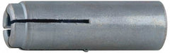 Value Collection - 3/4" Diam, 3/4" Drill, 3-3/16" OAL, 2" Min Embedment Drop-In Concrete Anchor - 303 Stainless Steel, Zinc-Plated Finish, 1-1/4" Thread Length - Industrial Tool & Supply