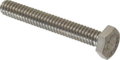 Value Collection - 1/4-20 UNC, 1-3/4" Length Under Head Hex Head Cap Screw - Fully Threaded, Grade 18-8 Stainless Steel, 7/16" Hex - Industrial Tool & Supply