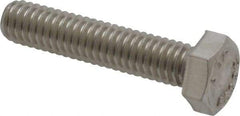 Value Collection - 5/16-18 UNC, 1-1/2" Length Under Head Hex Head Cap Screw - Fully Threaded, Grade 18-8 Stainless Steel, 1/2" Hex - Industrial Tool & Supply