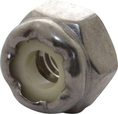 Value Collection - #8-32 UNC 18-8 Hex Lock Nut with Nylon Insert - 11/32" Width Across Flats, 15/64" High - Industrial Tool & Supply