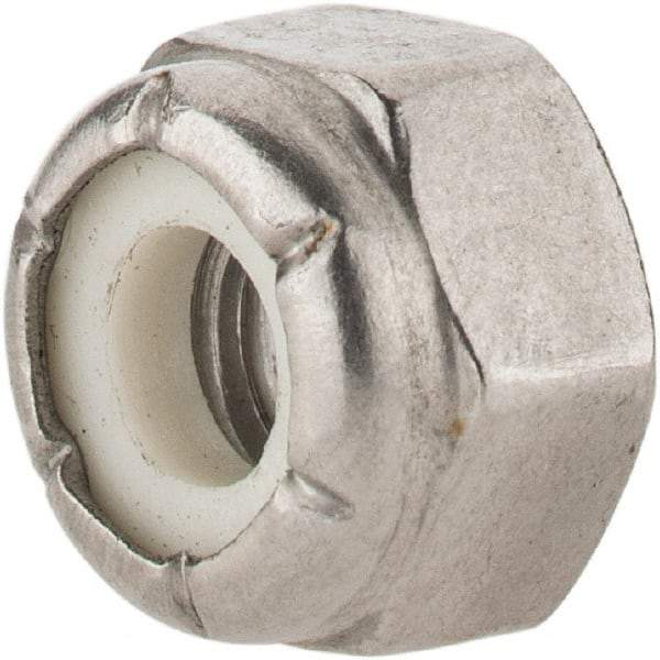 Value Collection - 1/4-20 UNC 18-8 Hex Lock Nut with Nylon Insert - 7/16" Width Across Flats, 19/64" High - Industrial Tool & Supply