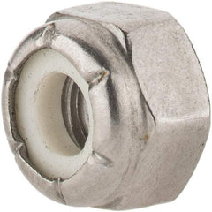 Value Collection - 1/4-20 UNC 18-8 Hex Lock Nut with Nylon Insert - 7/16" Width Across Flats, 19/64" High - Industrial Tool & Supply
