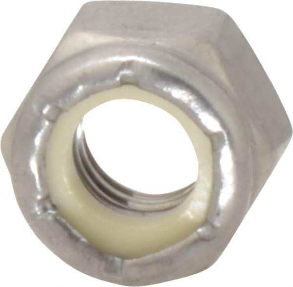 Value Collection - 5/16-18 UNC 18-8 Hex Lock Nut with Nylon Insert - 1/2" Width Across Flats, 23/64" High - Industrial Tool & Supply