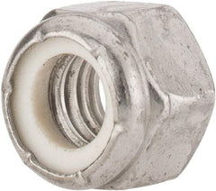 Value Collection - 3/8-16 UNC 18-8 Hex Lock Nut with Nylon Insert - 9/16" Width Across Flats, 15/32" High - Industrial Tool & Supply