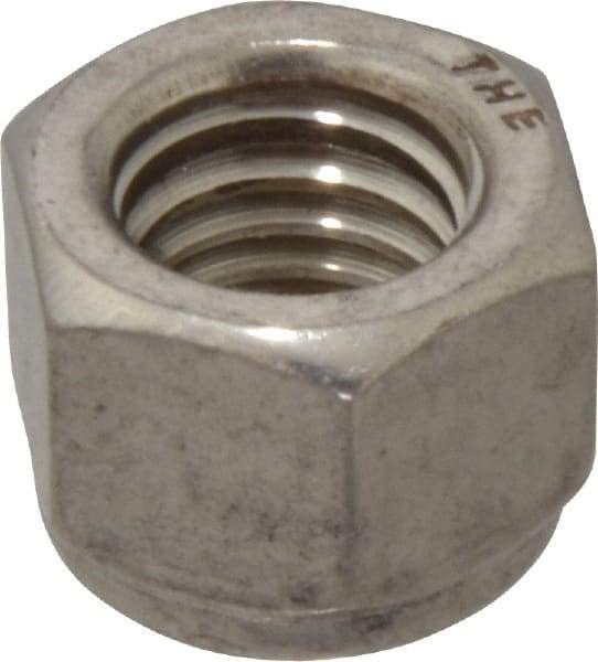Value Collection - 1/2-13 UNC 18-8 Hex Lock Nut with Nylon Insert - 3/4" Width Across Flats, 39/64" High - Industrial Tool & Supply