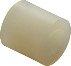 Made in USA - 0.115" ID x 1/4" OD, #4 Screw, Grade 6/6 Nylon Female Unthreaded Circuit Board Spacer - Round Body, 1/4" OAL - Industrial Tool & Supply