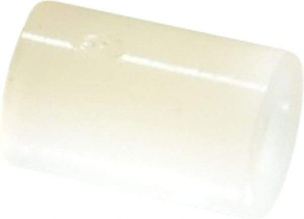 Made in USA - 0.115" ID x 1/4" OD, #4 Screw, Grade 6/6 Nylon Female Unthreaded Circuit Board Spacer - Round Body, 3/8" OAL - Industrial Tool & Supply