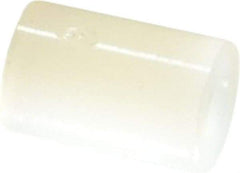 Made in USA - 0.115" ID x 1/4" OD, #4 Screw, Grade 6/6 Nylon Female Unthreaded Circuit Board Spacer - Round Body, 3/8" OAL - Industrial Tool & Supply