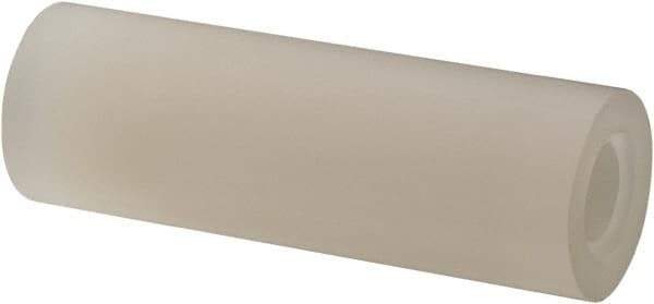 Made in USA - 0.115" ID x 1/4" OD, #4 Screw, Grade 6/6 Nylon Female Unthreaded Circuit Board Spacer - Round Body, 3/4" OAL - Industrial Tool & Supply