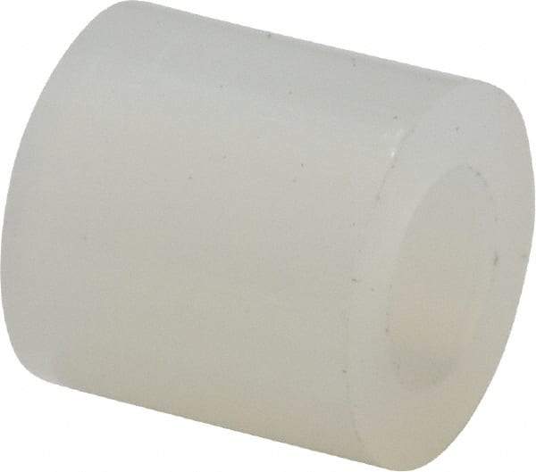 Made in USA - 0.14" ID x 1/4" OD, #6 Screw, Grade 6/6 Nylon Female Unthreaded Circuit Board Spacer - Round Body, 1/4" OAL - Industrial Tool & Supply