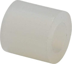 Made in USA - 0.14" ID x 1/4" OD, #6 Screw, Grade 6/6 Nylon Female Unthreaded Circuit Board Spacer - Round Body, 1/4" OAL - Industrial Tool & Supply