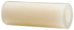 Made in USA - 0.171" ID x 3/8" OD, #8 Screw, Grade 6/6 Nylon Female Unthreaded Circuit Board Spacer - Round Body, 1" OAL - Industrial Tool & Supply