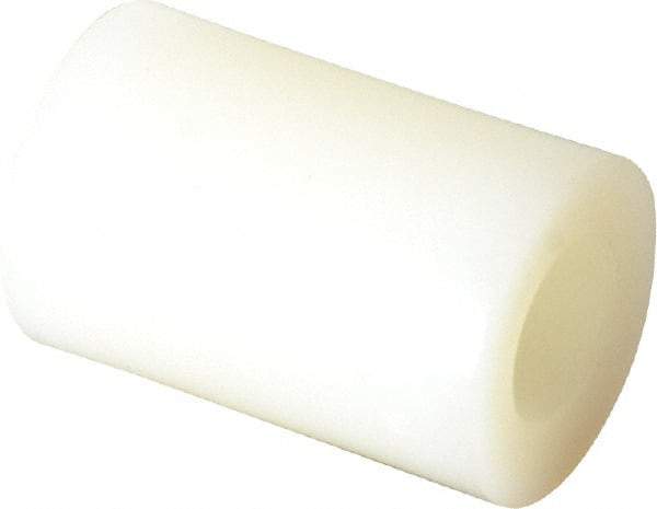 Made in USA - 0.26" ID x 1/2" OD, 1/4 Screw, Grade 6/6 Nylon Female Unthreaded Circuit Board Spacer - Round Body, 3/4" OAL - Industrial Tool & Supply